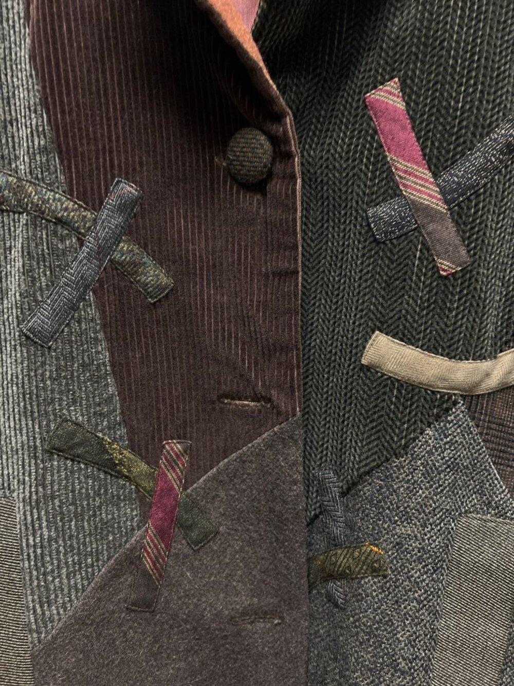Mary Flanagan Vintage 80's Tweed and Corduroy Patchwork Jacket - Picture 6 of 8